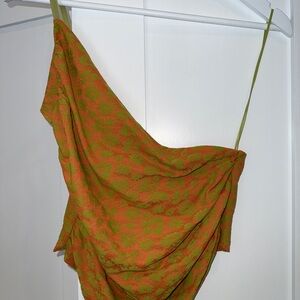 ZARA One Shoulder Crop Top